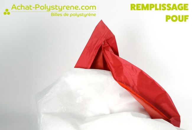 Billes de polystyrène recyclé pour pouf